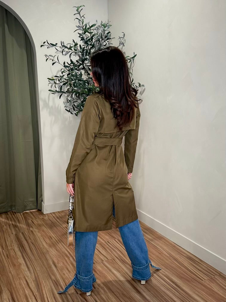 Olive Trench Coat